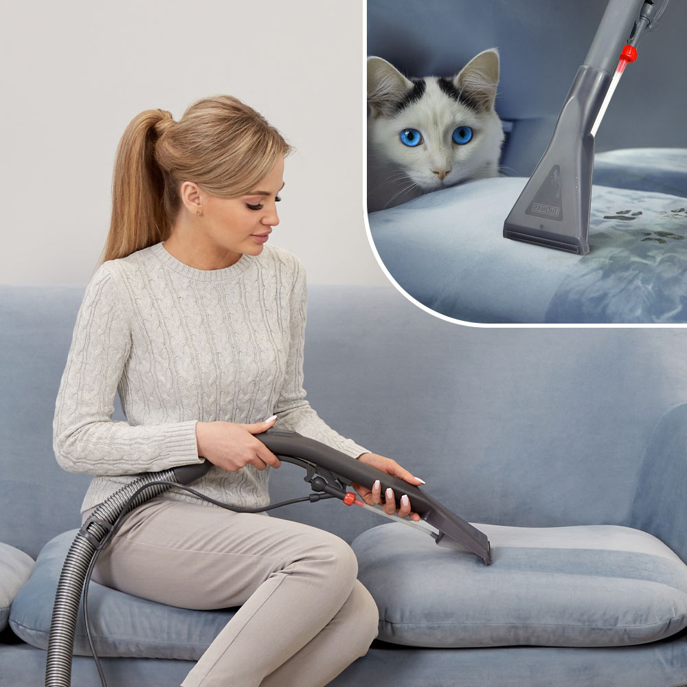 Wet cleaning of upholstered furniture