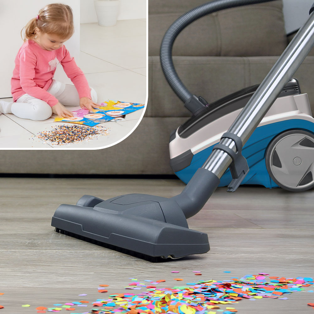 Dry cleaning of hard floors