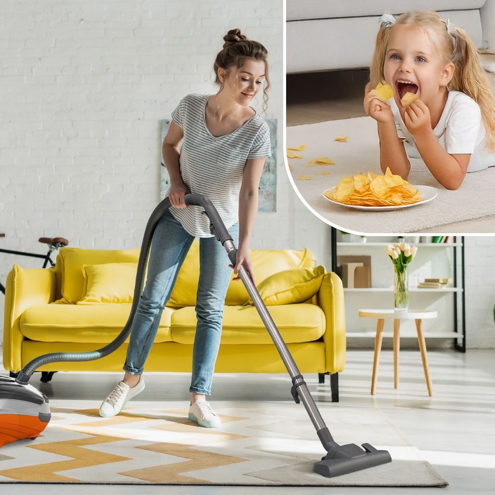 Dry cleaning of carpets