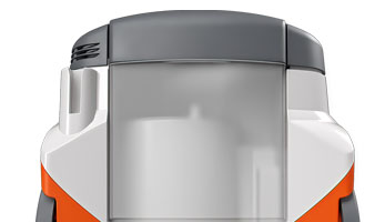 Large external tank for wet cleaning
